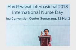 Hadiri Hari Perawat Internasional, Megawati Dukung Revisi UU ASN