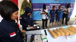 BNNP Jawa Timur Musnahkan Barang Bukti Narkotika Jaringan Malaysia