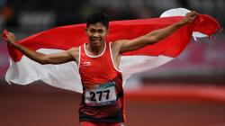 Sprinter Sapto Yogo Purnomo Tambah Koleksi Medali Emas Indonesia
