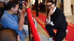 Pose Menteri Retno Sebelum Bertemu Menlu Arab Saudi Adel al-Jubeir