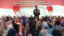 Presiden Jokowi Serahkan Bantuan Program PKH untuk Warga Depok