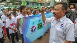 Partai Perindo, Hanura dan PPP Gelar Aksi Unjuk Rasa di KPU DKI Jakarta