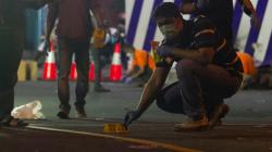 Tim Inafis Polres Sukoharjo Olah TKP Lokasi Ledakan Pospam Kartasura