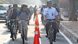 Uji Coba Jalur Sepeda, Gubernur Anies Gowes Keliling Jakarta