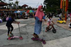 Kawasan CFD Taman Lalu Lintas Bantaran Sungai Madiun Kembali Dibuka