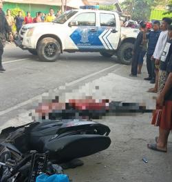Nekat Menyalip, 2 Motor Tabrakan Maut di Karawang Barat