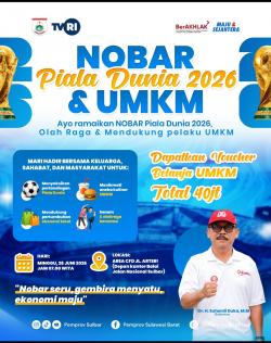 Warga Mamuju Bisa Nobar Laga Argentina & Portugal di CFD, Pemprov Sulbar Siapkan Voucher Rp 40 Juta