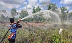 Tim Dalkarhutla Dishut Kalteng kembali Padamkan Tiga Titik Kebakaran Lahan