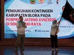 Bupati Kukuhkan Atlet dan Pelatih Blora Pada Porprov Jateng 2026