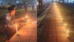 Aksi Nyala Ratusan Lilin di DPRD Gowa, Dorong Transparansi Pansus Hak Angket