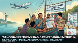 Frekuensi Radio Maritim Ilegal Ganggu Penerbangan di Sulbar, Nelayan Bakal Diedukasi DKP