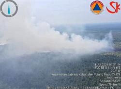 Karhutla di Tumbang Nusa Meluas, Tim Dalkarhutla Dishut Kalteng Kembali Dikerahkan Padamkan Api