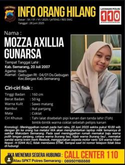 Polres Semarang Terus Melacak Keberadaan Mozza Axillia, Perempuan yang Dilaporkan Hilang