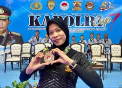 Polwan Polresta Surakarta Briptu Abi Nidya Sabet Juara 1 Kejurnas Taekwondo Kapolri Cup VII 2026