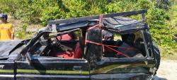Diduga Hilang Kendali di Tikungan, Mobil Masuk Jurang di Polewali Mandar