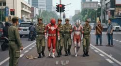 Dikeluhkan Warga, Pengemis Power Ranger dan Ultraman Diamankan Satpol PP Bojonegoro