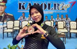 Polwan Solo Juara Taekwondo Kapolri Cup VII 2026, Briptu Abi Raih Emas