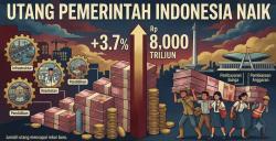 Gawat! Utang Luar Negeri Indonesia Naik 3,7 Persen Jadi Rp8 Ribu Triliun
