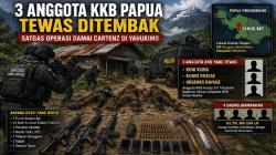 Tiga Anggota KKB Papua Ditembak Mati di Yahukimo, Bawa Senjata Api dengan Peredam Suara Tembakan