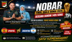 Nobar Final Piala Dunia 2026 Argentina Vs Spanyol di Makodim Gowa, Dooprize Menanti