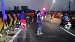 Ngantuk Berat Habis Nobar Final Piala Dunia, Pemotor Terguling di Flyover Ciputat
