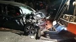 Memakan Jalur Berkecepatan Tinggi, Grand Livina Tabrak Truk Boks Sebabkan Laka Beruntun