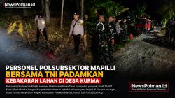 Polri-TNI Padamkan Kebakaran Lahan di Desa Kurma, Polisi Imbau Warga Tak Membakar Lahan