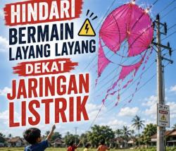 PLN Pangandaran Ingatkan Warga Jangan Main Layang-Layang Dekat Jaringan Listrik