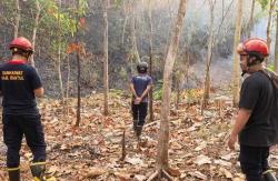 Kebakaran Lahan Sultan Ground di Imogiri Bantul, Pemadam Sulit Terkendala Medan Curam