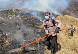Polres Probolinggo Intensifkan Penanganan Kebakaran Hutan Bromo, Sejumlah Personel Disiagakan