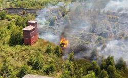 Karhutla Palangka Raya Meluas, Rumah Kosong Terbakar Dan Gedung Sarang Walet Nyaris Hangus