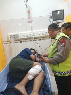 Dua Laka Lantas Beruntun di Jalan Raya Trosobo Sidoarjo, Empat Korban Dilarikan ke Rumah Sakit