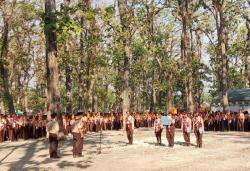 Serunya Penjelajahan Jambore Ranting Pulokulon, Ada Halang Rintang Hingga Keliling Hutan