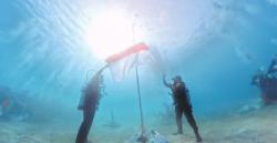 81 Penyelam Kibarkan Sang Saka Merah Putih di Bawah Laut Pasir Putih Situbondo