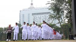 Formasi Unik Paskibraka dan Parade Marching Band, Meriahkan Upacara HUT Ke-81 RI di Bojonegoro