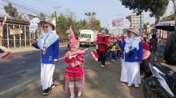 700 Anak dari 33 TK Meriahkan Karnaval HUT ke-81 RI di Kecamatan Bayan