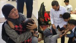 Haru! Ibu Gendong Anak Bersujud di Depan Ketua PN Sungguminasa: Pak Prabowo, Tolong Kami