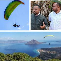 Parade Baliho Pesan HUT KSP Budi Artha, di Langit Bedoe, BAM Ikut Promosi Wisata dan Spot Paralayang