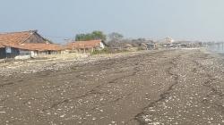 Diduga Tercemar Minyak, DLH Karawang Uji Sampel Air Laut Pantai Cemarajaya