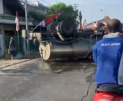 Truk Damkar Terguling Saat Kejar Waktu Padamkan Kebakaran di Wirosari, Begini Kronologinya