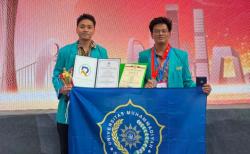 Mahasiswa UMS Raih Medali Perak di China Lewat Inovasi Panel Dinding dari Limbah
