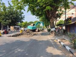 Jalan Beloran-Alun-Alun Sragen Direhabilitasi Rp11,7 Miliar, Dua Titik Diperkuat Beton