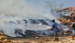 Gudang Sabut Kelapa di Pangandaran Terbakar Hebat, 360 Ton Material Ludes Dilalap Api