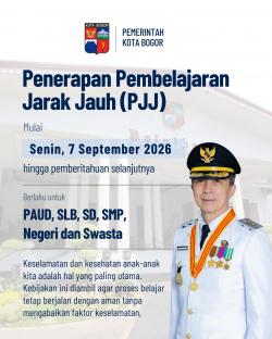 Pemkot Bogor Terapkan PJJ Mulai Besok, Dedie Rachim: Keselamatan Anak Prioritas