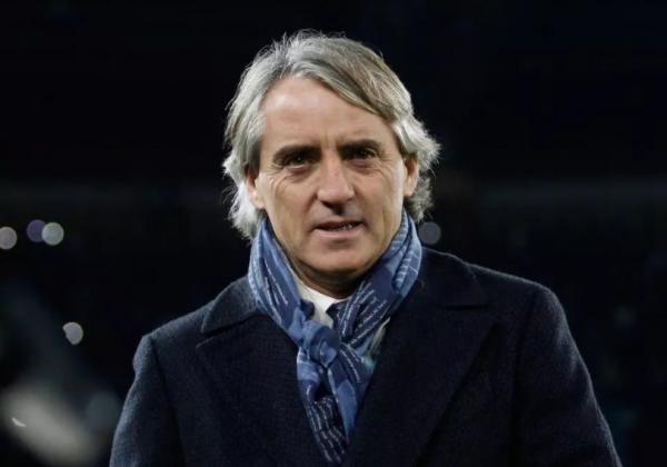Mancini Pelatih Timnas Italia Roberto Mancini. (Foto: Andreas SOLARO/AFP)