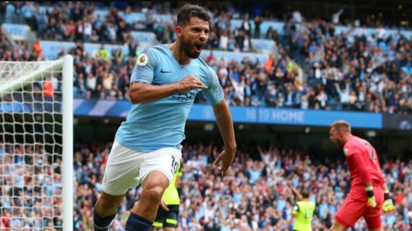 Aguero Striker Manchester City, Sergio Aguero (Foto: Manchester Evening)