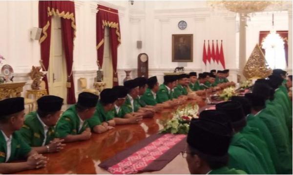 GP Ansor bertemu dengan Presiden Jokowi (Foto: Fakhrizal Fakhri/Okezone)