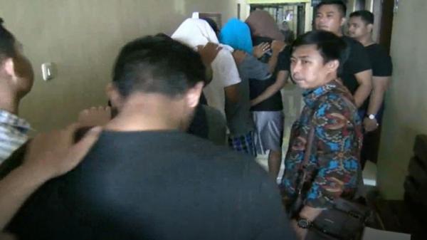 Tersangka kasus penganiayaan saat diksar. (Foto: iNews/Saharuddin).