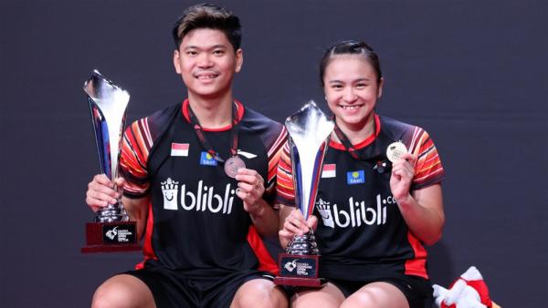 Praveen Melati Ganda campuran Indonesia Praveen Jordan (kanan) dan Melati Daeva Oktavianti (kiri). (Foto: PBSI)