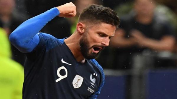 Pemain Timnas Prancis Olivier Giroud. (Foto: MARTIN BUREAU/AFP)